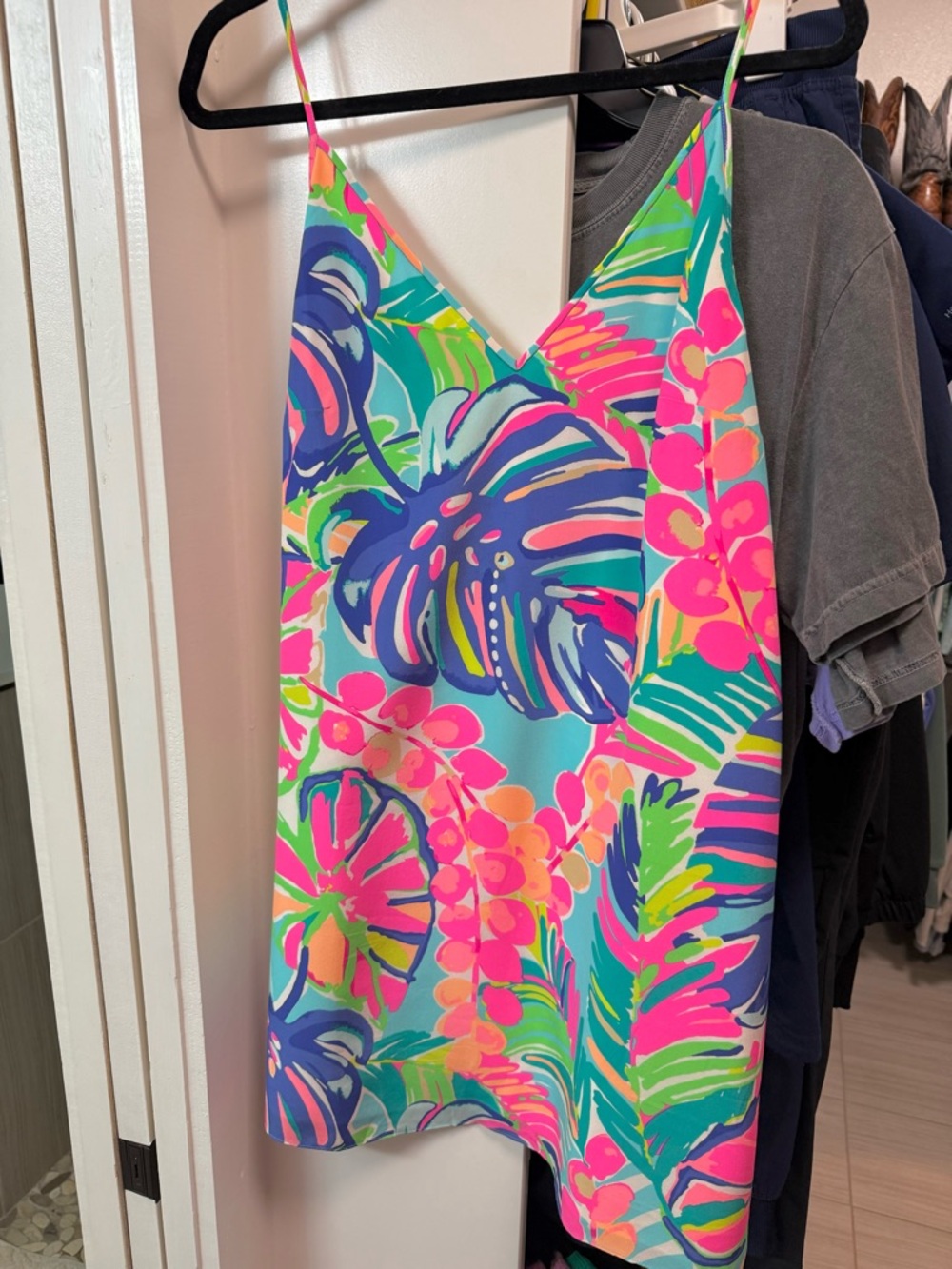 Lilly Pulitzer Lela silk dress in Exotic Garden print - Size L